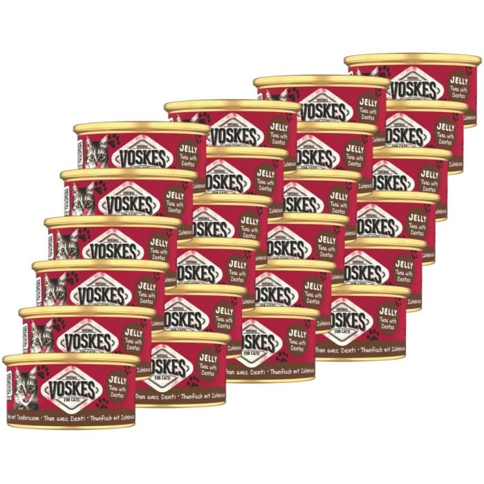 VOSKES Jelly Tuna with Dentex 24x85 g 100% tuńczyk z kielczakiem w galaretce, karma uzupełniająca dla kota