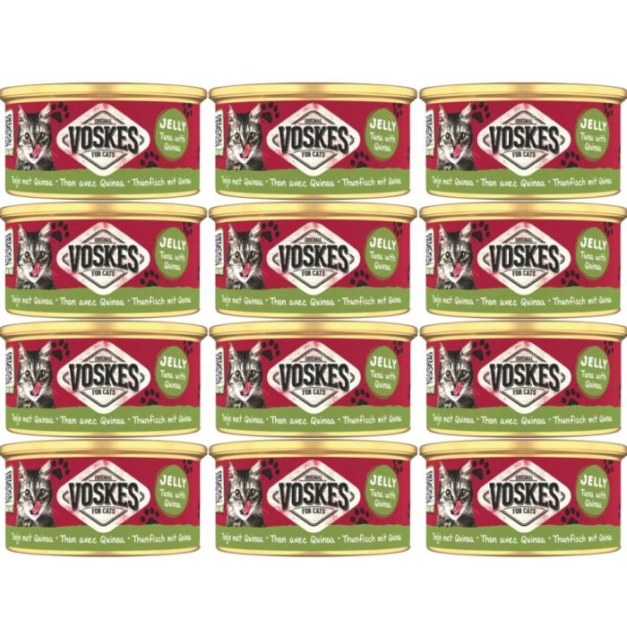 VOSKES Jelly Tuna with Quinoa 12x85 g 100% tuńczyk z komosą w galaretce, karma uzupełniająca dla kota