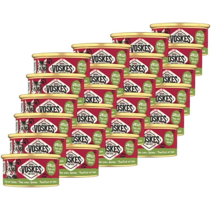 VOSKES Jelly Tuna with Quinoa 24x85 g 100% tuńczyk z komosą w galaretce, karma uzupełniająca dla kota