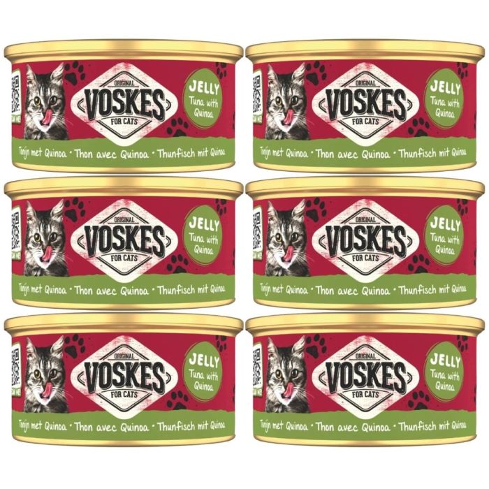 VOSKES Jelly Tuna with Quinoa 6x85 g 100% tuńczyk z komosą w galaretce, karma uzupełniająca dla kota