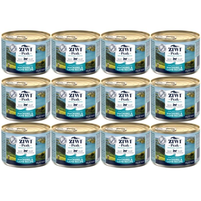 ZIWIPEAK Cat Mackerel&Lamb Makrela i jagnięcina 12 x 185 g