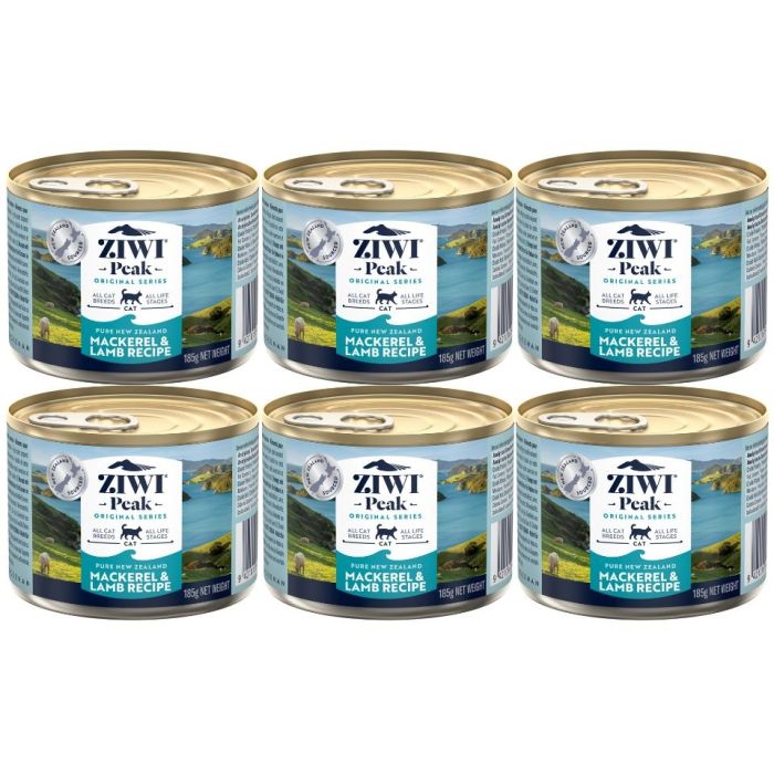 ZIWIPEAK Cat Mackerel&Lamb Makrela i jagnięcina 6x185 g