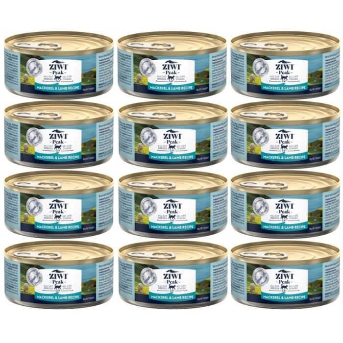 ZIWIPEAK Cat Mackerel&Lamb Makrela i jagnięcina 12 x 85 g
