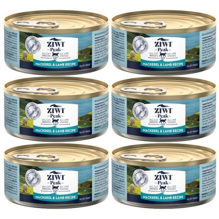 ZIWIPEAK Cat Mackerel&Lamb Makrela i jagnięcina 6x85 g