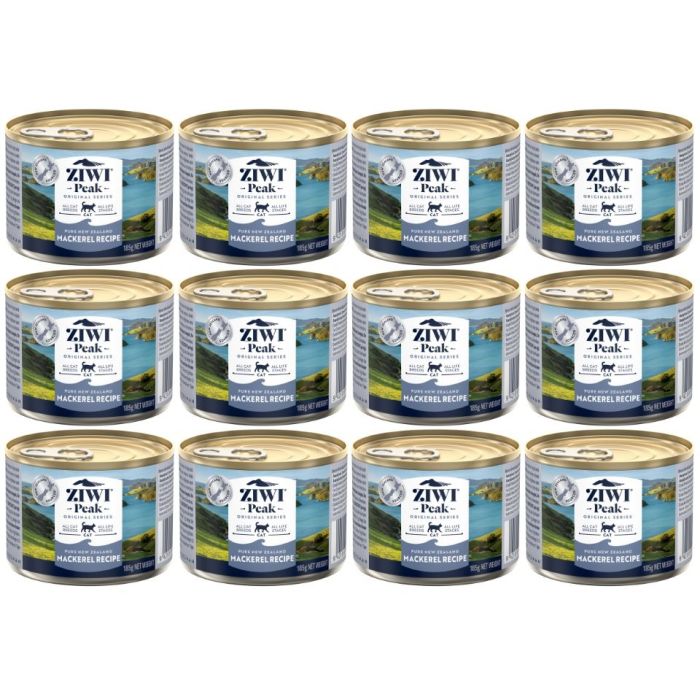 ZIWIPEAK Cat Mackerel Makrela 12 x 185 g