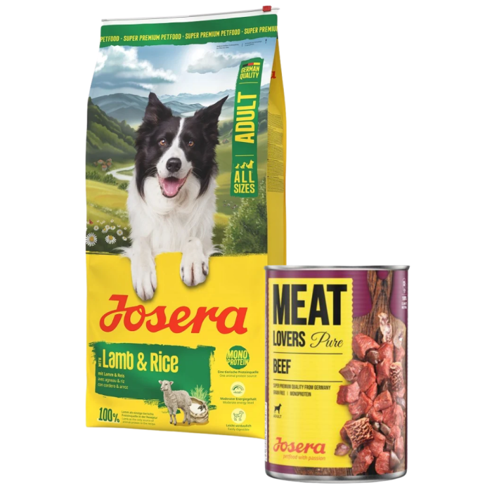 JOSERA Lamb and Rice Adult 12,5kg monoproteinowa karma dla psów + puszka 800g GRATIS