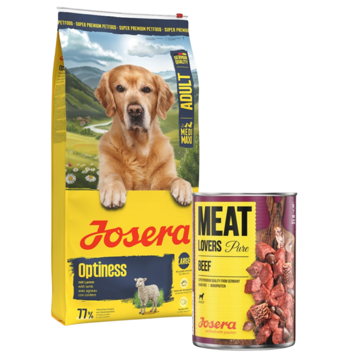 JOSERA Adult Optiness 12,5kg dla psów średnich i dużych ras z dużymi granulkami + puszka 800g GRATIS