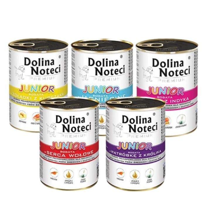 DOLINA NOTECI Junior Premium Mix smaków 18x400g