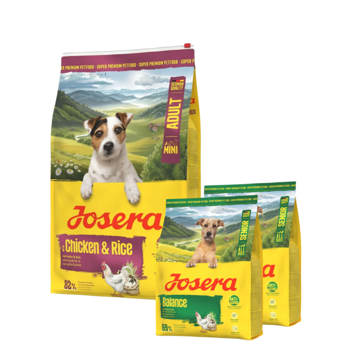JOSERA Mini Adult Chicken and Rice 10kg bezglutenowa karma dla psów małych ras + 2x900g karmy GRATIS