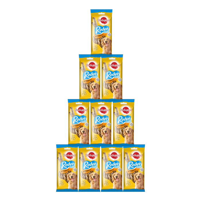 PEDIGREE Rodeo Duos 10 x 123g  przysmak dla dorosłych psów z kurczakiem i o smaku bekonu