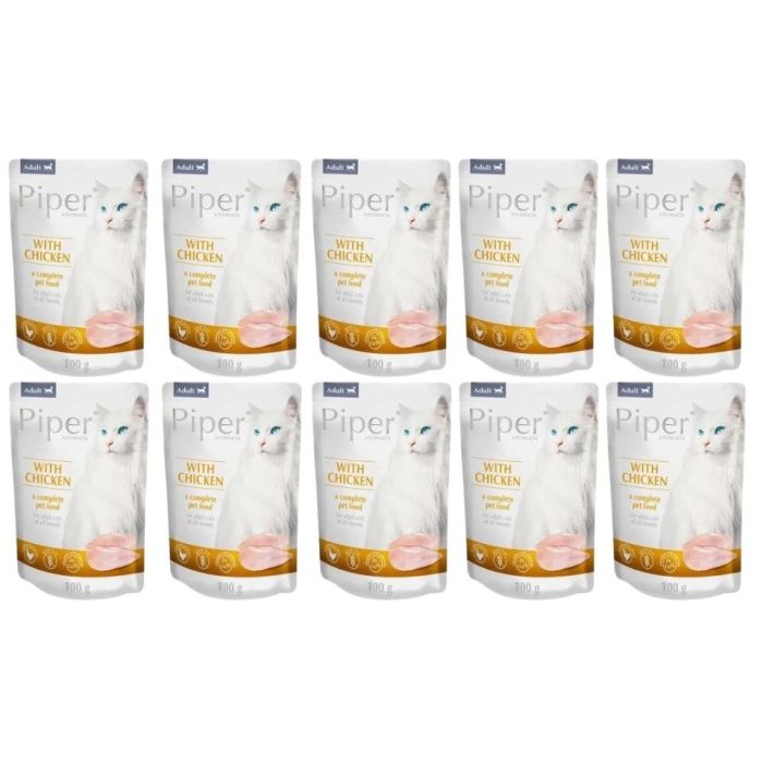 PIPER Animals Adult Kurczak mokra karma dla kota 10x100 g