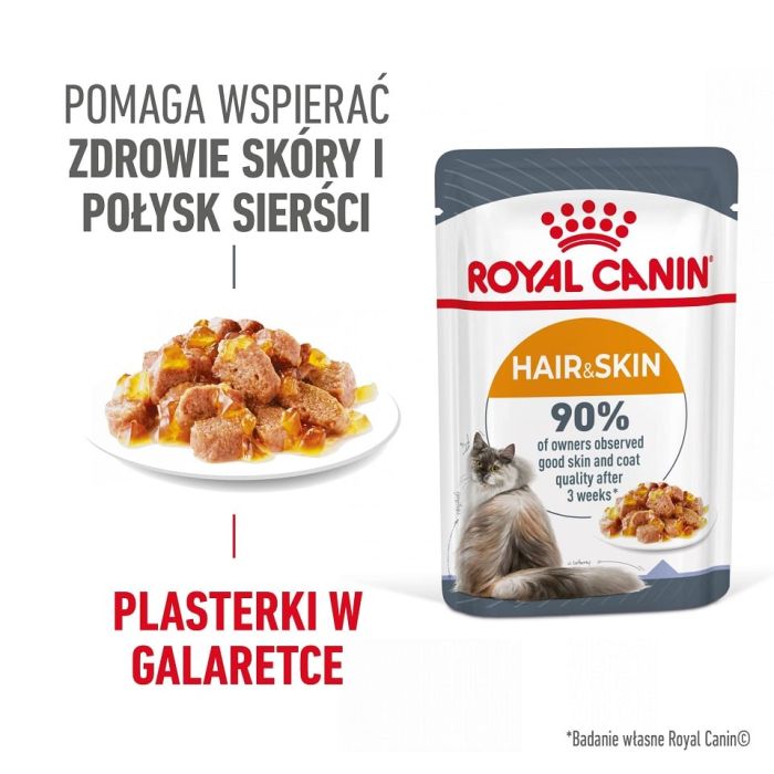 ROYAL CANIN Hair&Skin w galaretce 48 x 85 g