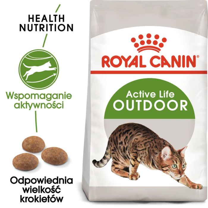 ROYAL CANIN Outdoor 30 karma sucha dla kotów dorosłych, wychodzących na zewnątrz 4x2 kg