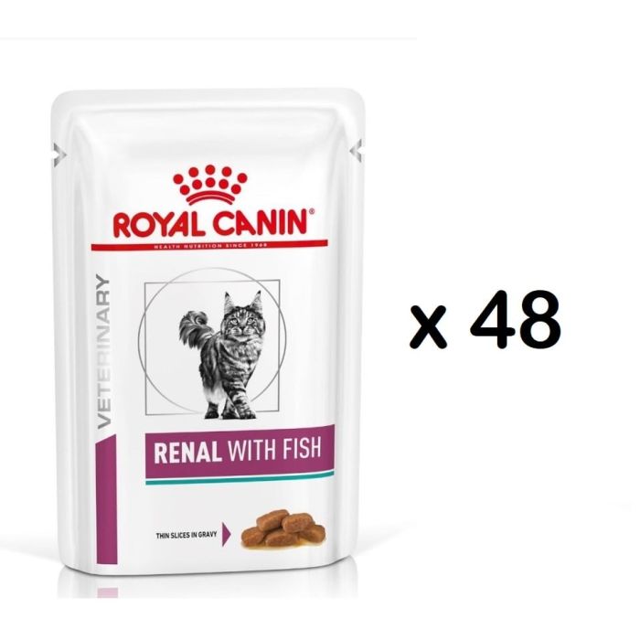 ROYAL CANIN Renal Feline Fish 48 x 85 g karma mokra dla kotów z przewlekłą niewydolnością nerek