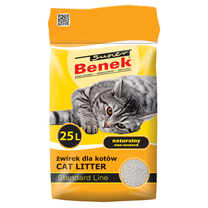 BENEK Super standard Żwirek bentonitowy naturalny 25 l x 2 (50 l)