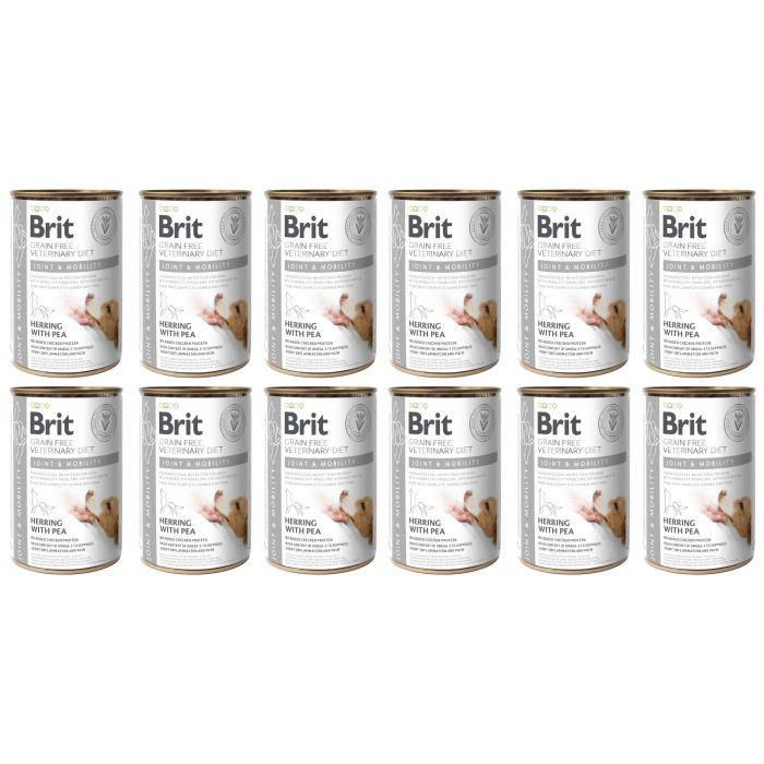 BRIT Veterinary Diet Dog Joint & Mobility karma na stawy dla psa 12x400 g