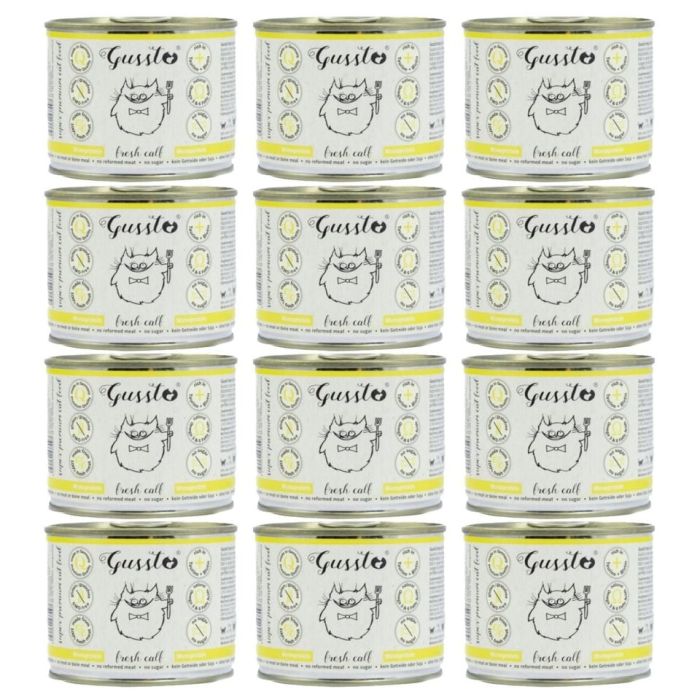 GUSSTO Cat Fresh Calf mokra karma dla kotów cielęcina 12x200 g