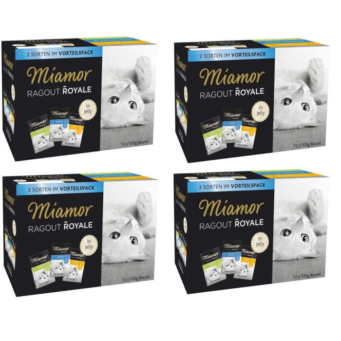 MIAMOR Ragout Royale Multibox 48x100 g smaki rybne i mięsne w galaretce