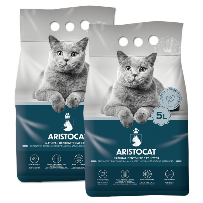 ARISTOCAT Bentonite Plus żwirek bentonitowy naturalny 10 l (2 x 5 l)