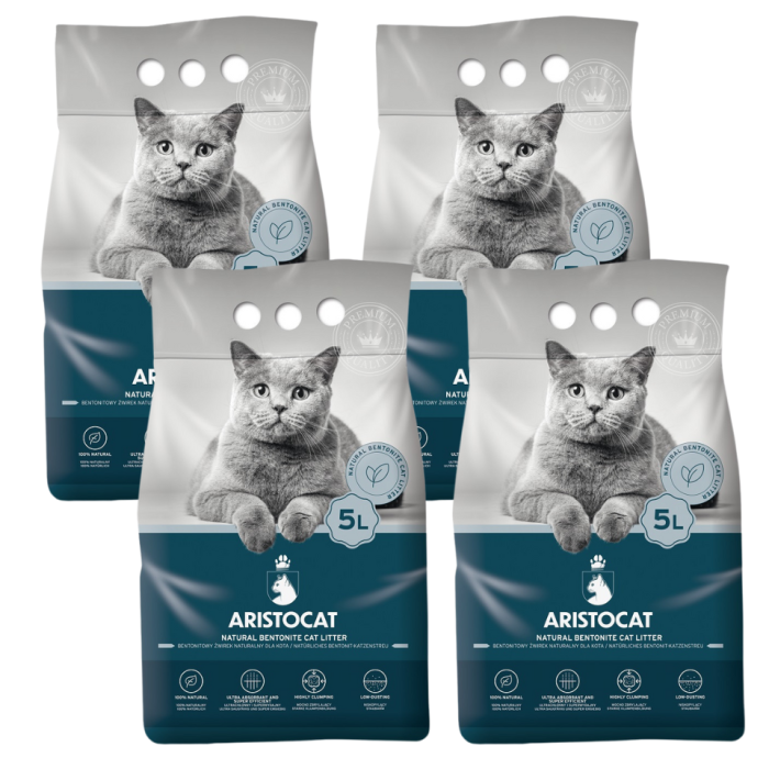 ARISTOCAT Bentonite Plus żwirek bentonitowy naturalny 20 l (4 x 5 l)