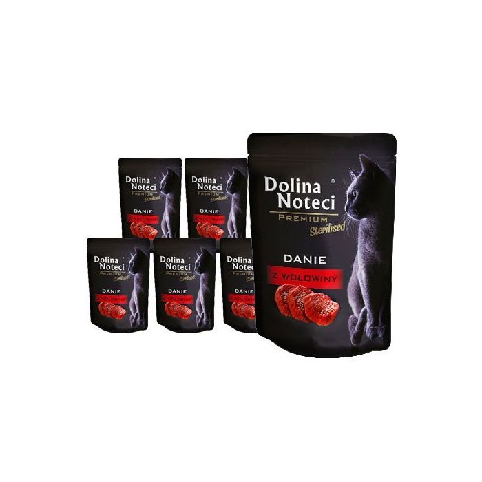 DOLINA NOTECI Premium Danie z wołowiny dla kotów sterylizowanych 10x85 g