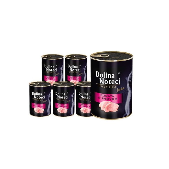 DOLINA NOTECI Premium Junior Bogata w indyka karma dla kociąt 12x400 g