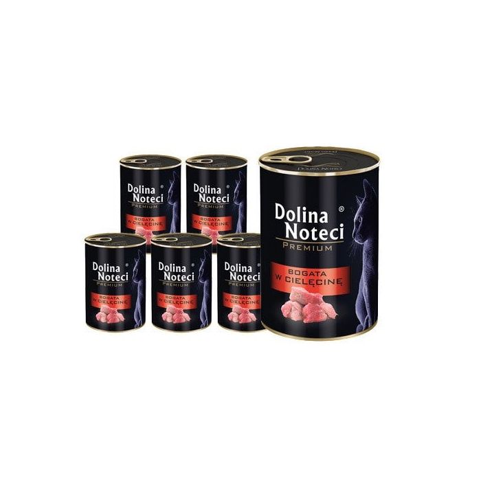 DOLINA NOTECI Premium Bogata w cielęcinę dla kotów dorosłych 12x400 g