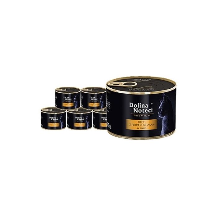 DOLINA NOTECI Premium filet z piersi kurczaka karma mokra dla kota 12x185 g
