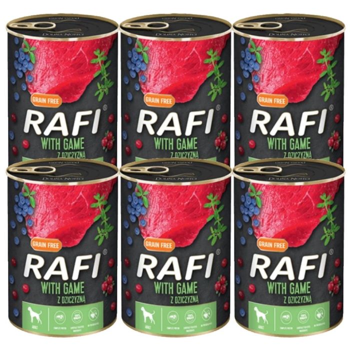 RAFI Game z dziczyzną mokra karma dla psa 6x800 g