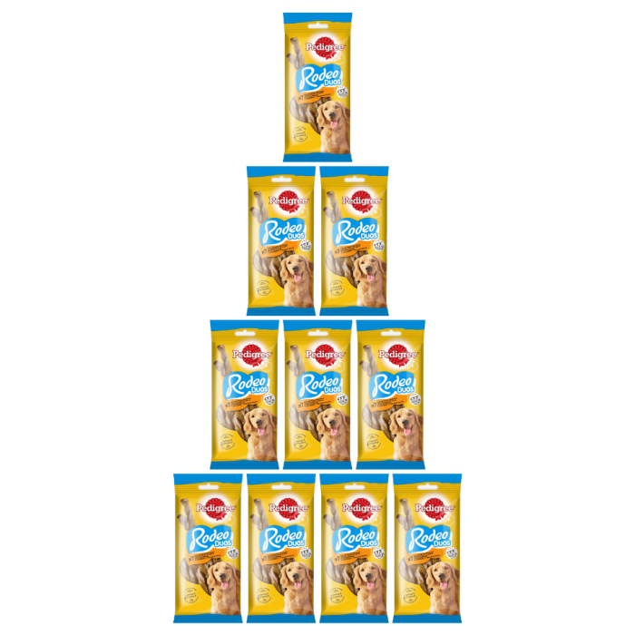 PEDIGREE Rodeo Duos 10 x 123g przysmak dla dorosłych psów z kurczakiem i o smaku bekonu
