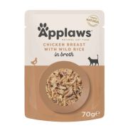 APPLAWS Cat Adult Pouch Chicken Breast with Wild Rice in Broth kurczak i dziki ryż w bulionie 70 g