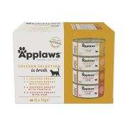 APPLAWS Chicken Selection Multipack 12 x 70 g mokra karma dla kota mix smaków z kurczakiem