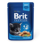 BRIT Premium Kitten kurczak dla kociąt saszetka 24 x 100 g