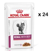 ROYAL CANIN Renal Feline wołowina 24 x 85 g karma mokra dla kotów z przewlekłą niewydolnością nerek