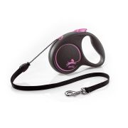 FLEXI Black Design M Cord 5 m pink smycz automatyczna