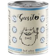 GUSSTO Fresh Salmon 375 g świeży łosoś, monoproteinowa mokra karma dla kotów 