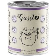 GUSSTO Fresh Turkey and Duck 400 g świeży indyk i kaczka, mokra karma dla kotów 