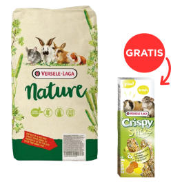 VERSELE-LAGA Pokarm dla świnki morskiej Cavia Nature 9 kg + Kolba dla świnki lub szynszyli z cytrusami 2 szt GRATIS