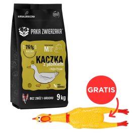 PAKA ZWIERZAKA Seventh Heaven Karma sucha Kaczka z jabłkiem M 9 kg + zabawka kurczak GRATIS