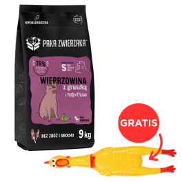 PAKA ZWIERZAKA Seventh Heaven Karma sucha Wieprzowina z gruszką S 9 kg + zabawka kurczak GRATIS