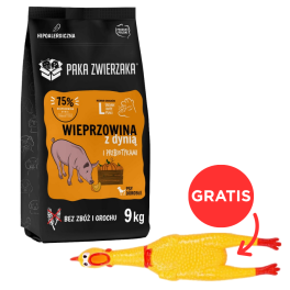 PAKA ZWIERZAKA Seventh Heaven Karma sucha Wieprzowina z dynią L 9 kg + zabawka kurczak GRATIS