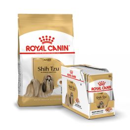 ROYAL CANIN Shih Tzu Adult karma sucha dla psów dorosłych rasy shih tzu 1.5 kg + 12 x 85 g saszetek karmy mokrej, kawałki w sosie