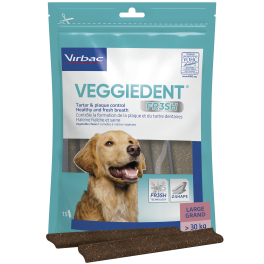 VIRBAC Veggiedent Fresh L (>30 kg) gryzaki dla psa 15 szt.