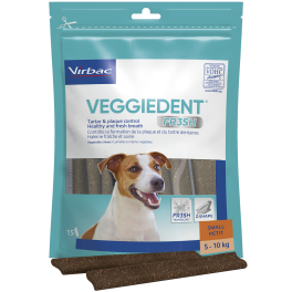 VIRBAC Veggiedent Fresh S (5-10 kg) gryzaki dla psa 15 szt.