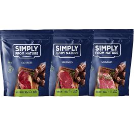 SIMPLY FROM NATURE Naturalne kiełbaski MIX SMAKÓW 300 g x 3 szt.