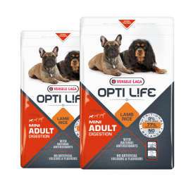 VERSELE-LAGA Opti Life Adult Digestion mini dla ras małych z wrażliwym układem pokarmowym 15 kg (2 x 7,5 kg)