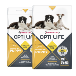 VERSELE-LAGA Opti Life Puppy Medium dla szczeniąt ras średnich Drób 25 kg (2 x 12,5 kg)
