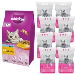WHISKAS Sterile 14kg + ARISTOCAT Żwirek silikonowy PREMIUM bezzapachowy 8x3.8l