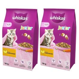 WHISKAS Junior 2x14kg - sucha karma dla kotów z kurczakiem