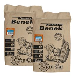 BENEK Super Corn cat Żwirek kukurydziany morska bryza 25 l x 2 (50 l)